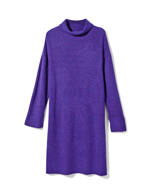 robe à col roulé tricotée Frankie  bleu