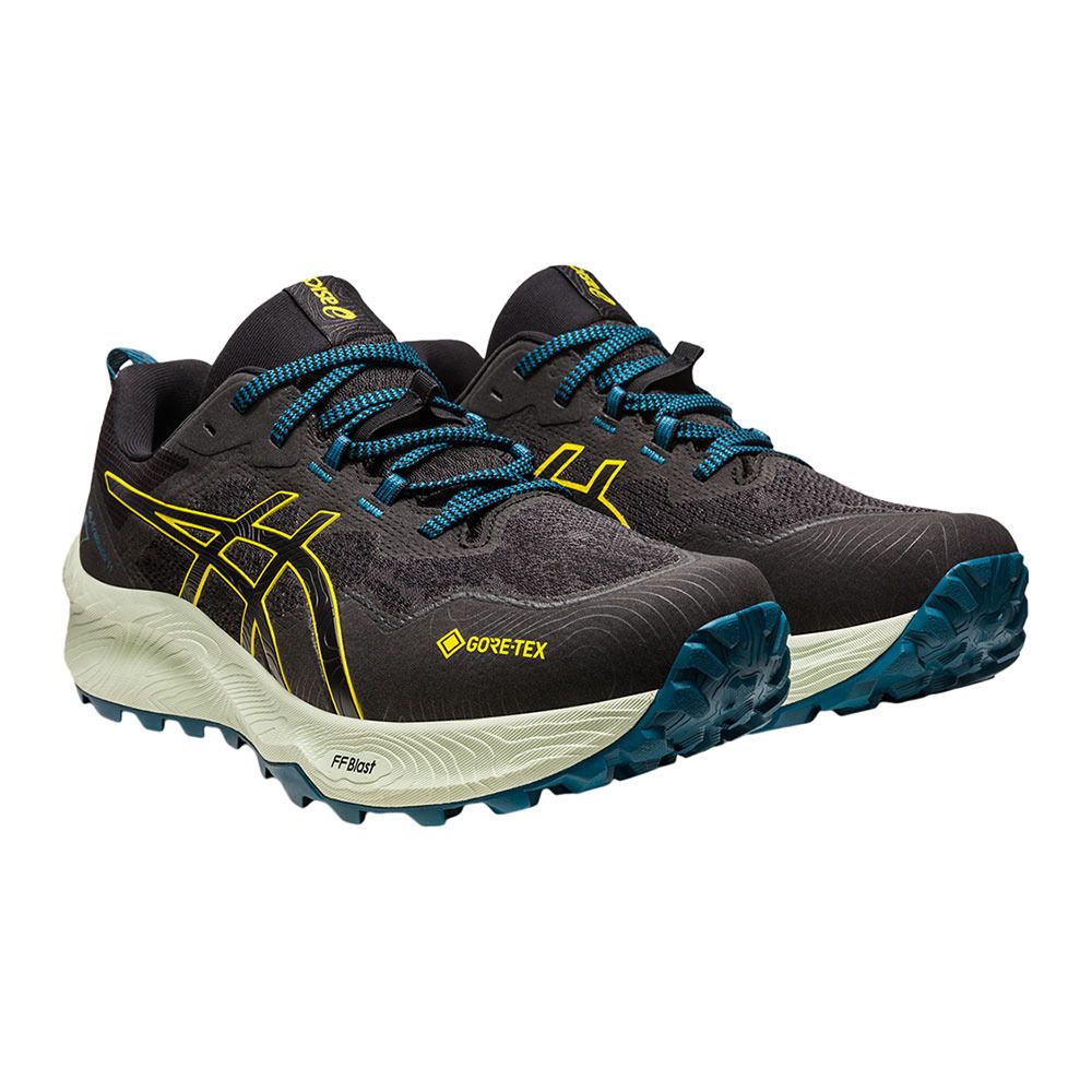 Asics GEL TRABUCO 11 GTX - Chaussures trail Homme black/golden yellow