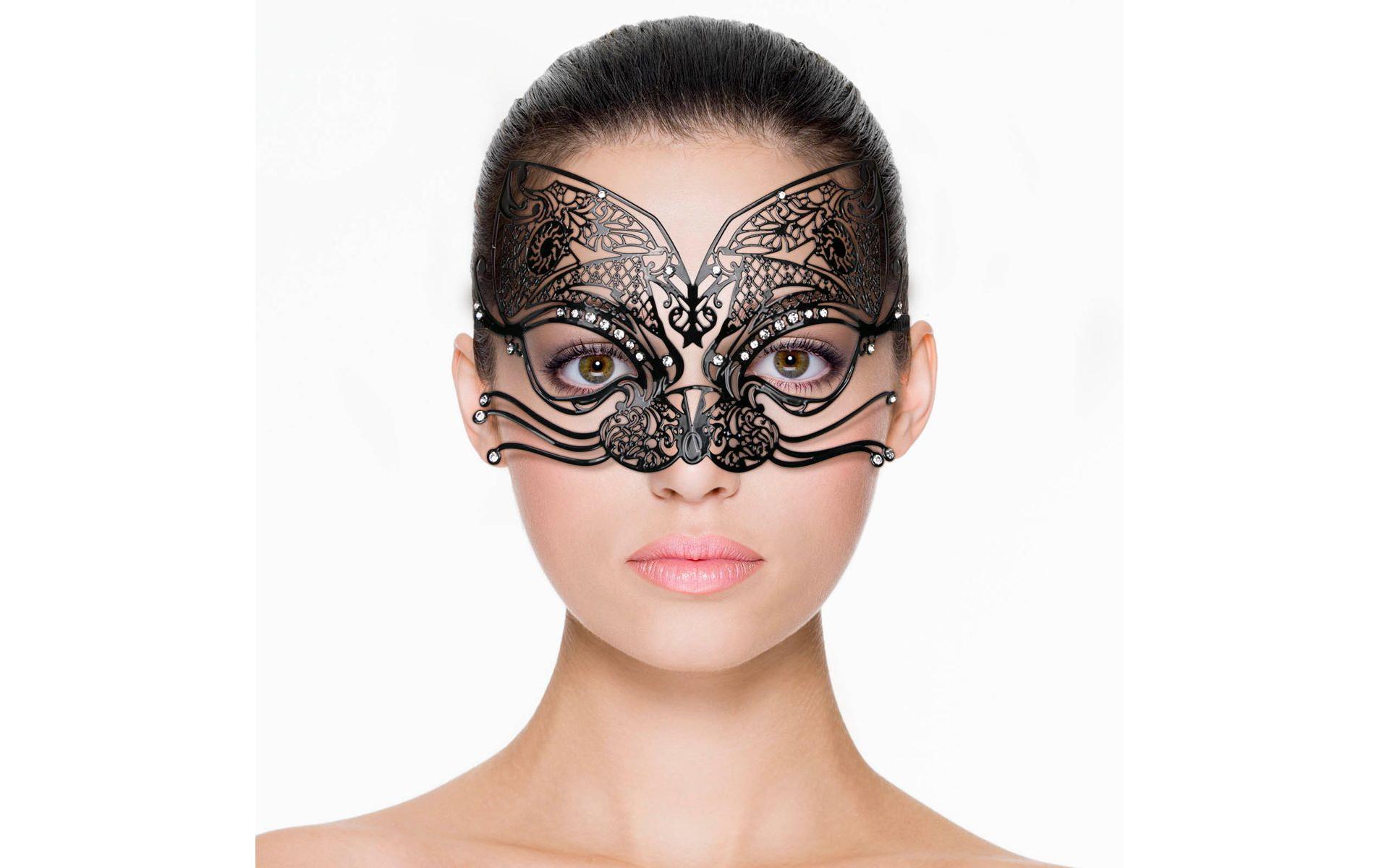 Venezianische Maske SchwarzGesichtsmaske für erotische Spiele