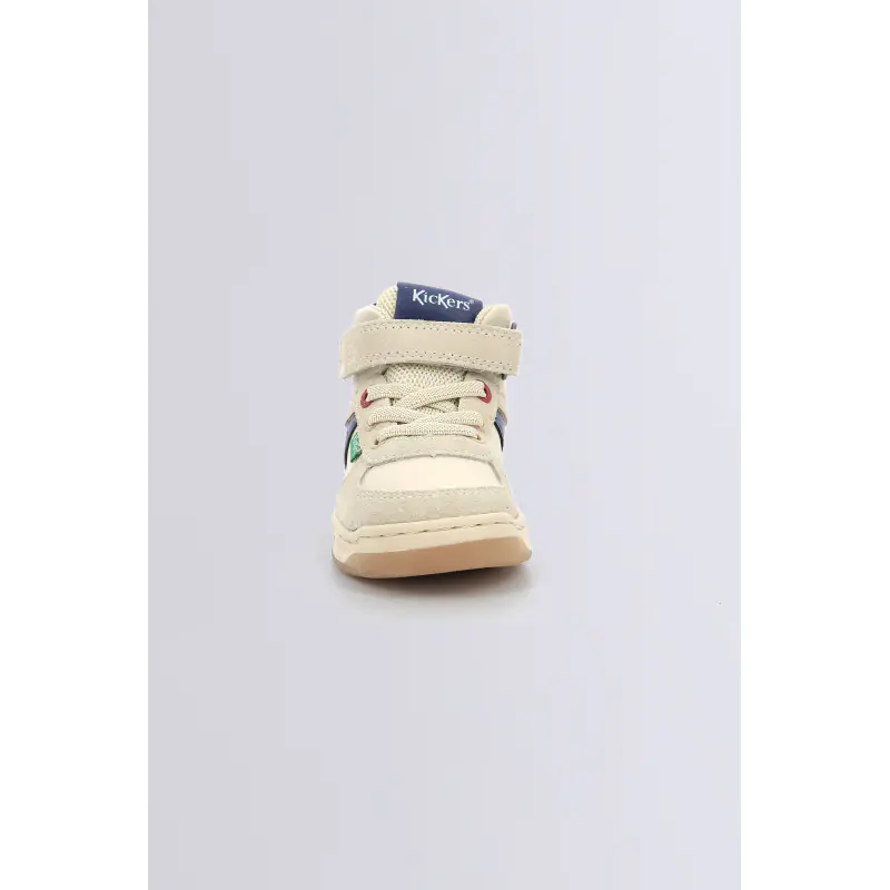 KICKALIEN BEIGE BLEU SNEAKERS HAUTES Synthétique Garçon