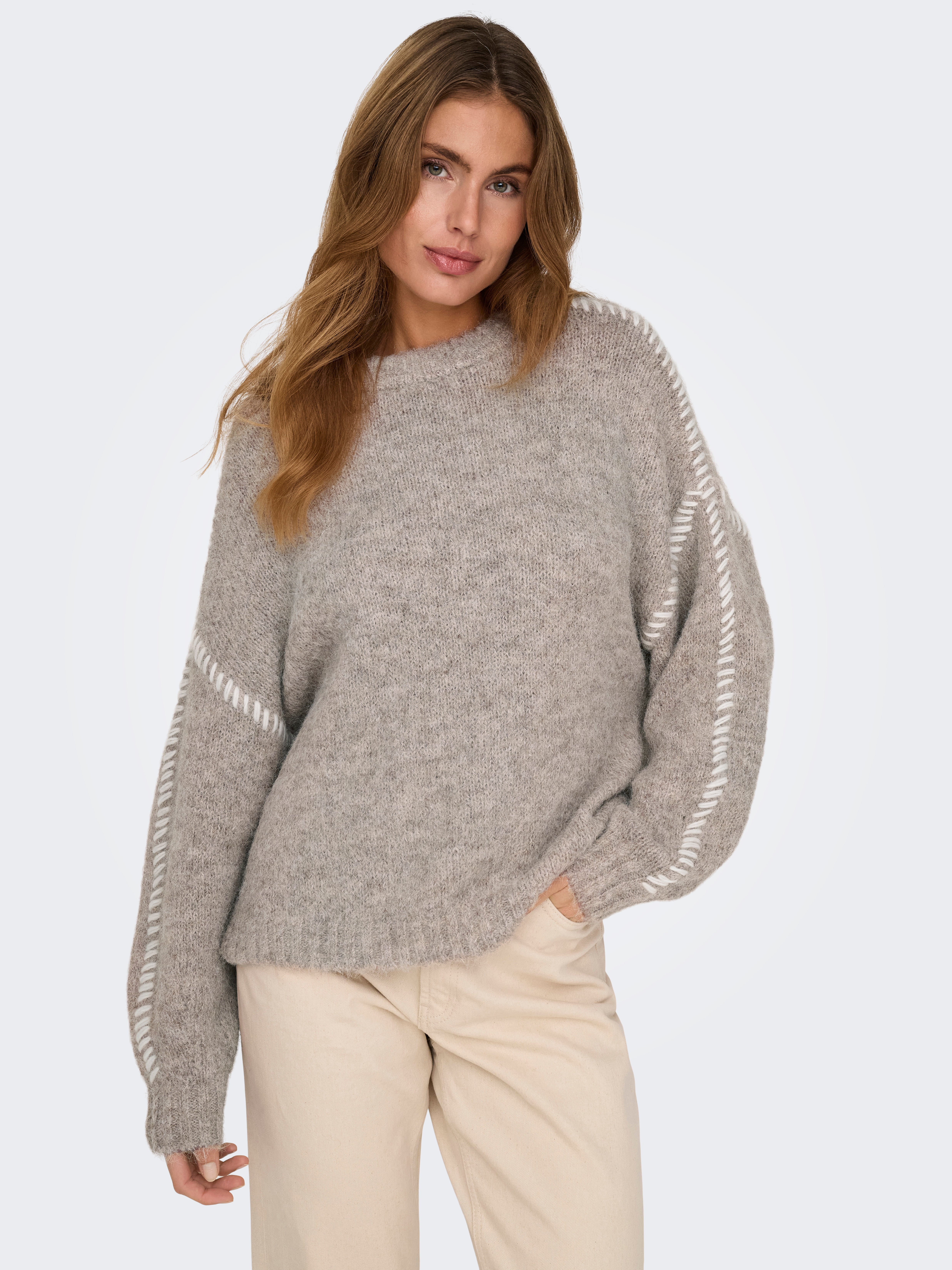 JDYZOEY Strickpullover Chateau Gray
