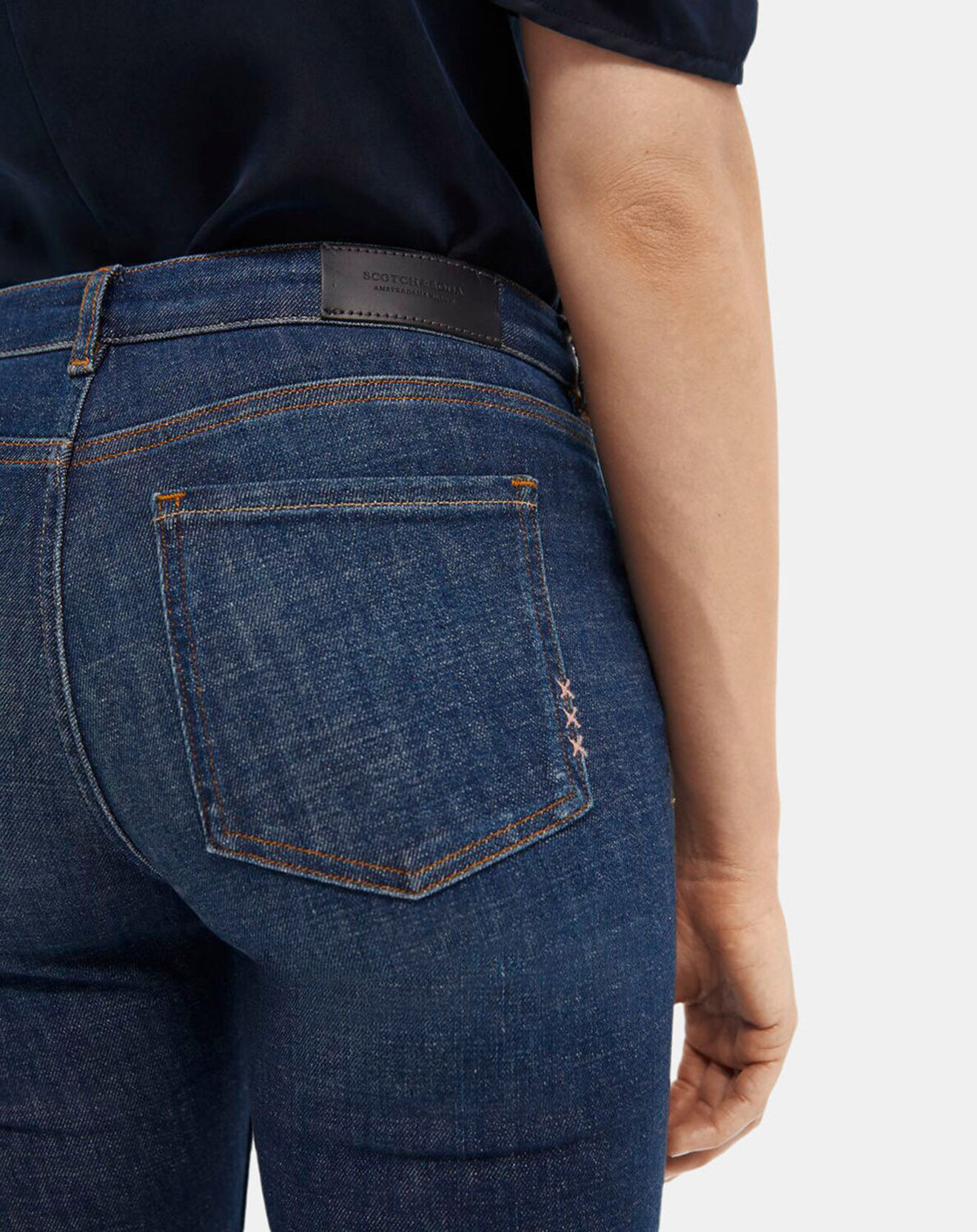 Scotch & Soda Jean Skinny Bohemienne Tr bleu foncé