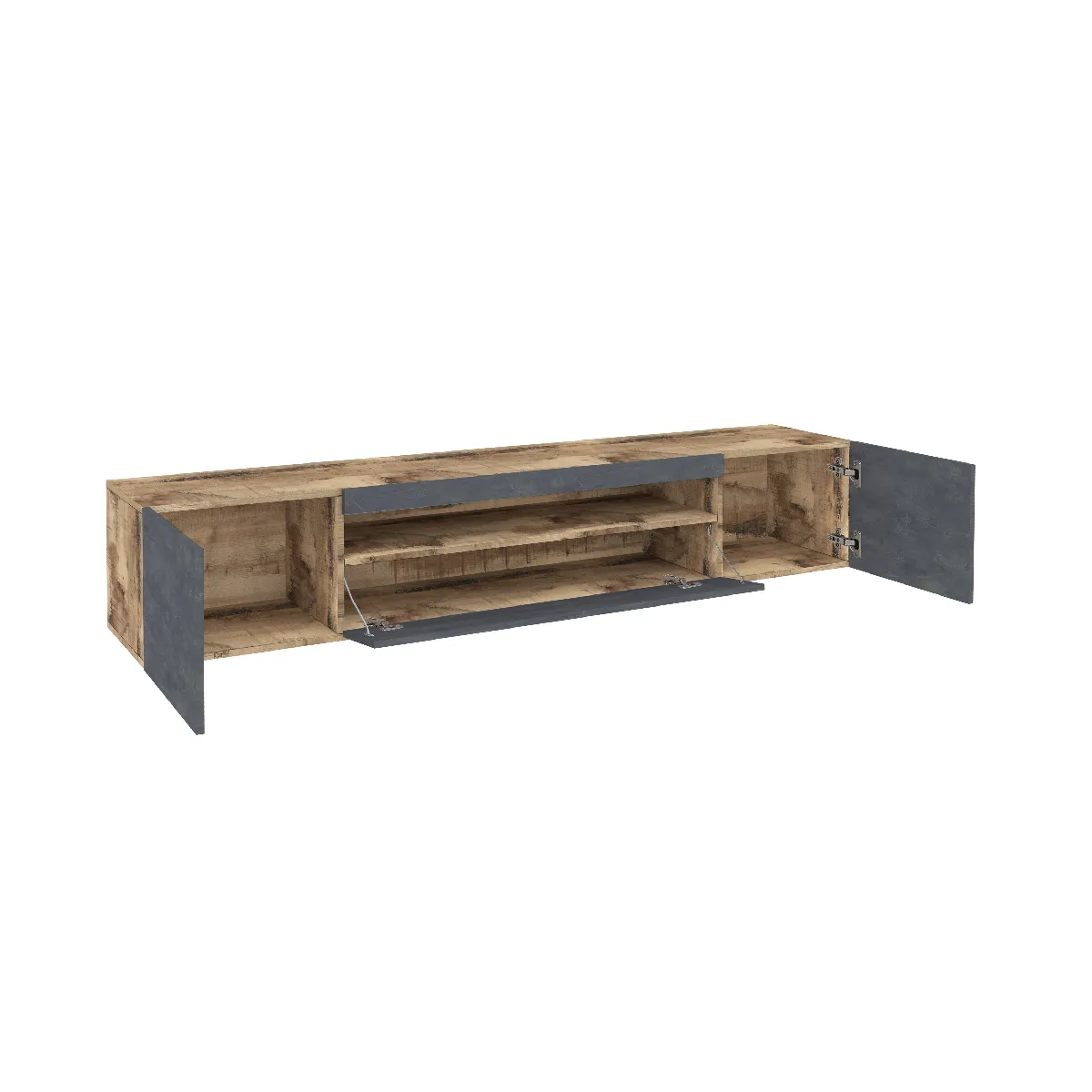 Alter Meuble TV avec 3 portes - Erable