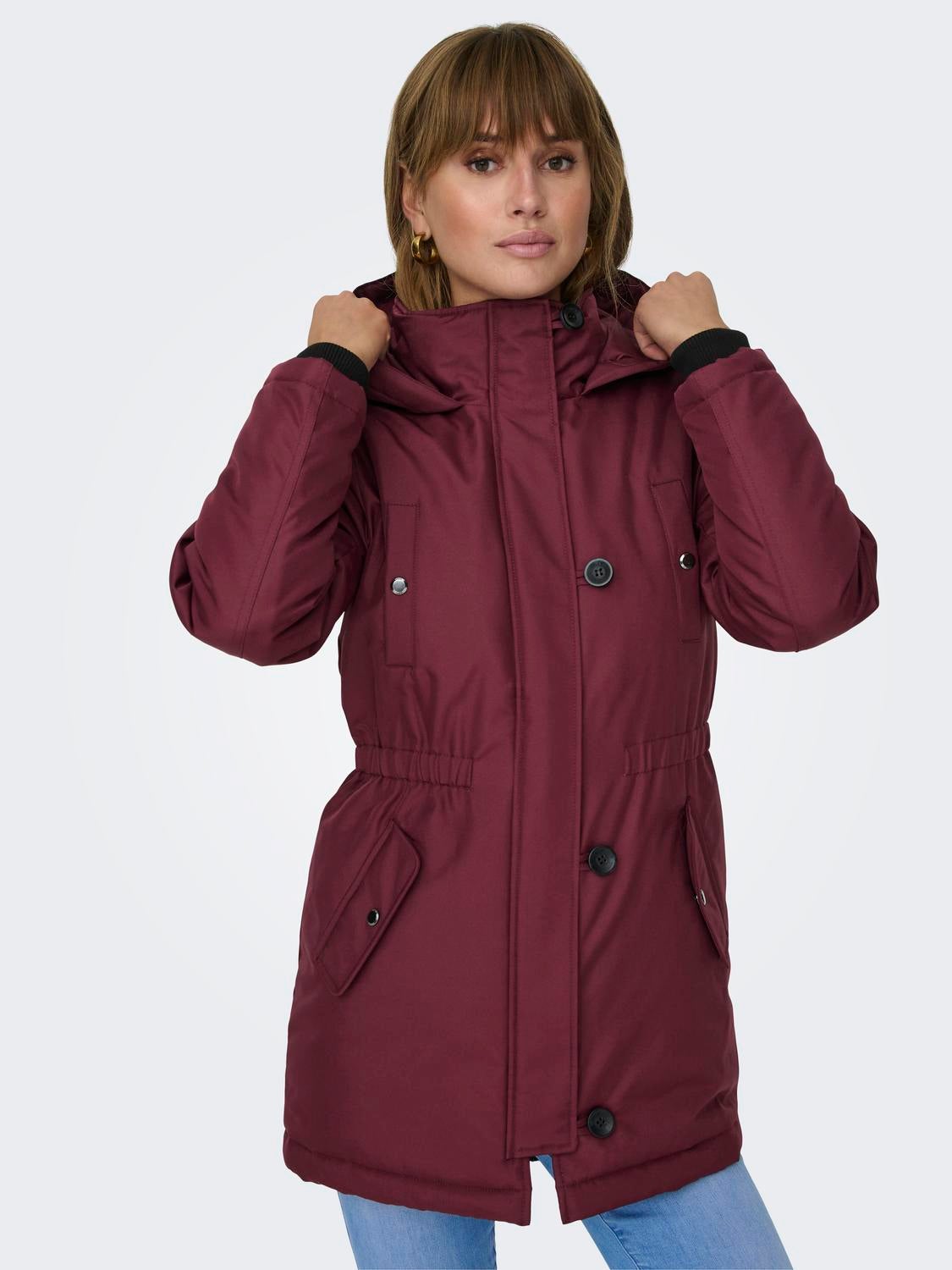 ONLMIE Langer Parka Tawny Port