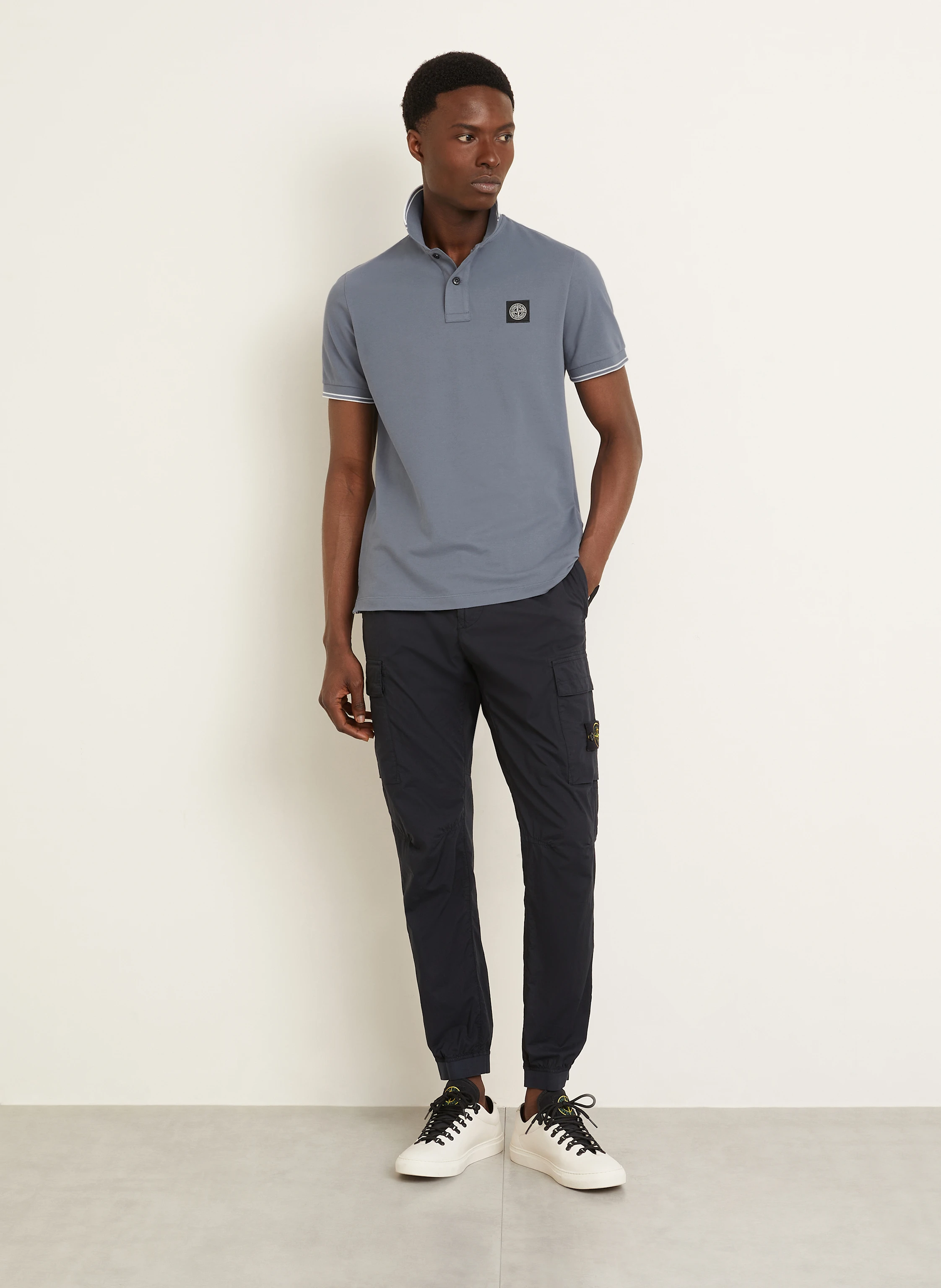 STONE ISLAND Piqué-Poloshirt Slim Fit