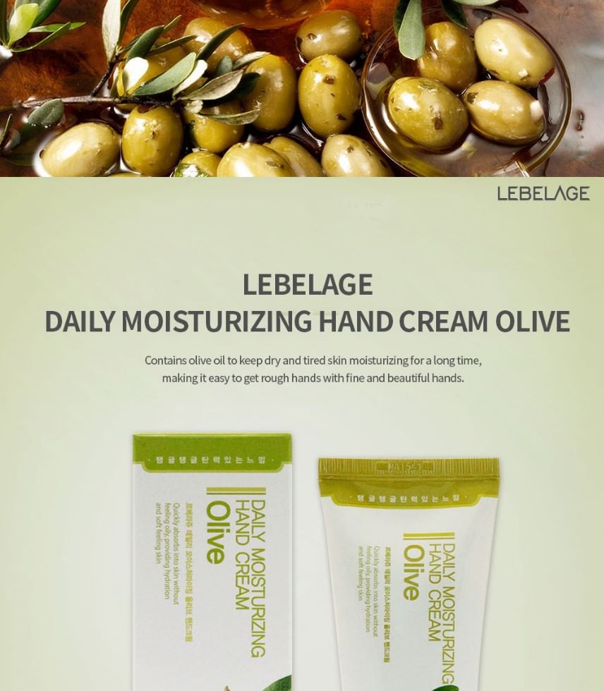 LEBELAGE - Dagelijkse hydraterende olijfhand- en voetcrèmeset