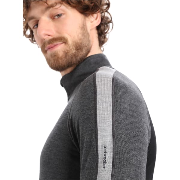 T-shirt thermique ICEBREAKER M ZONEKNIT 260 LS HALF ZIP JET HTHR/BLK/METRO H/CB