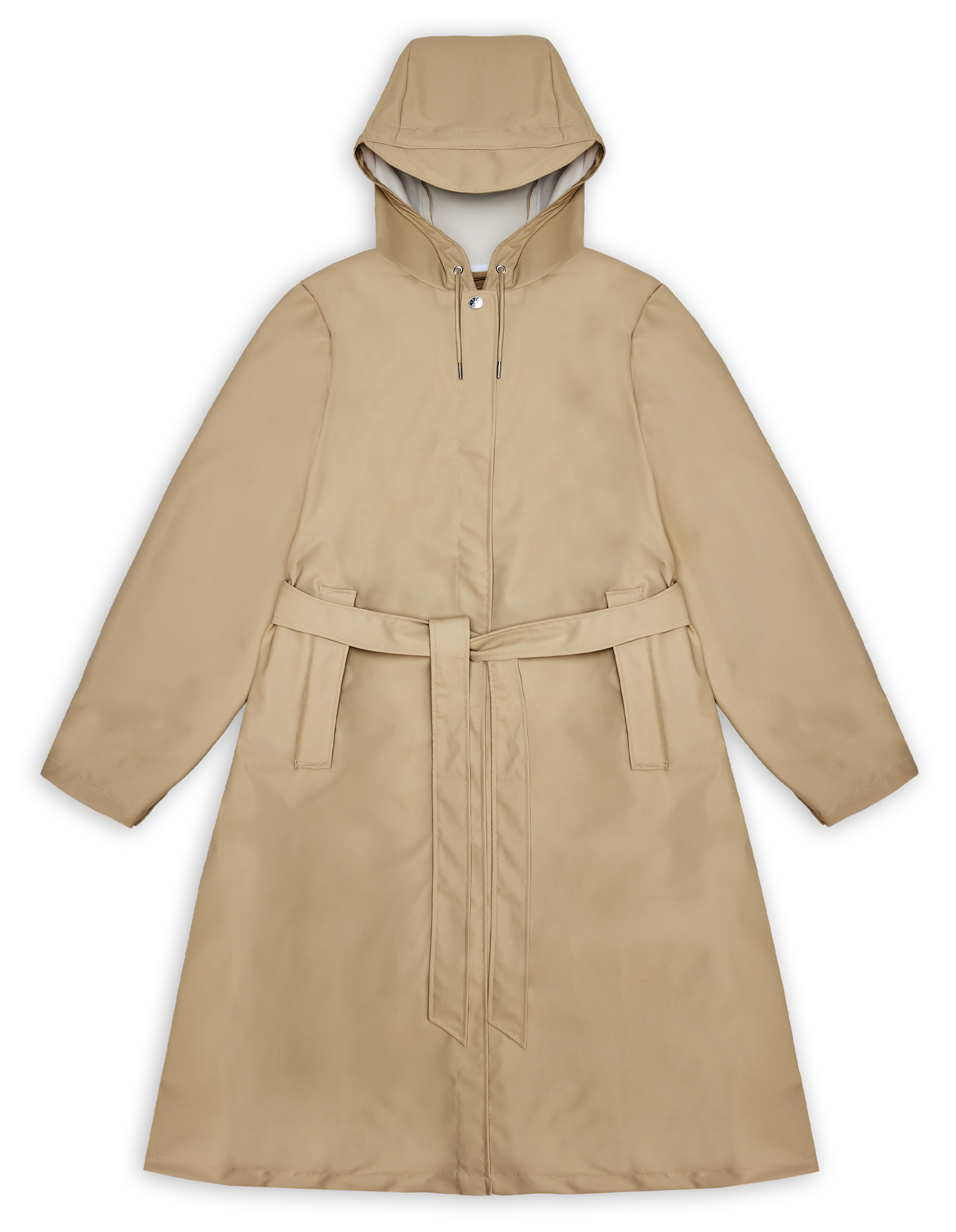Imperméable droit col rond | Beige