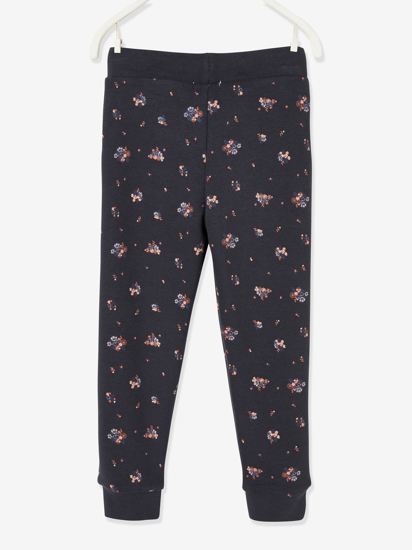 Calça esportiva roxa de estampa média