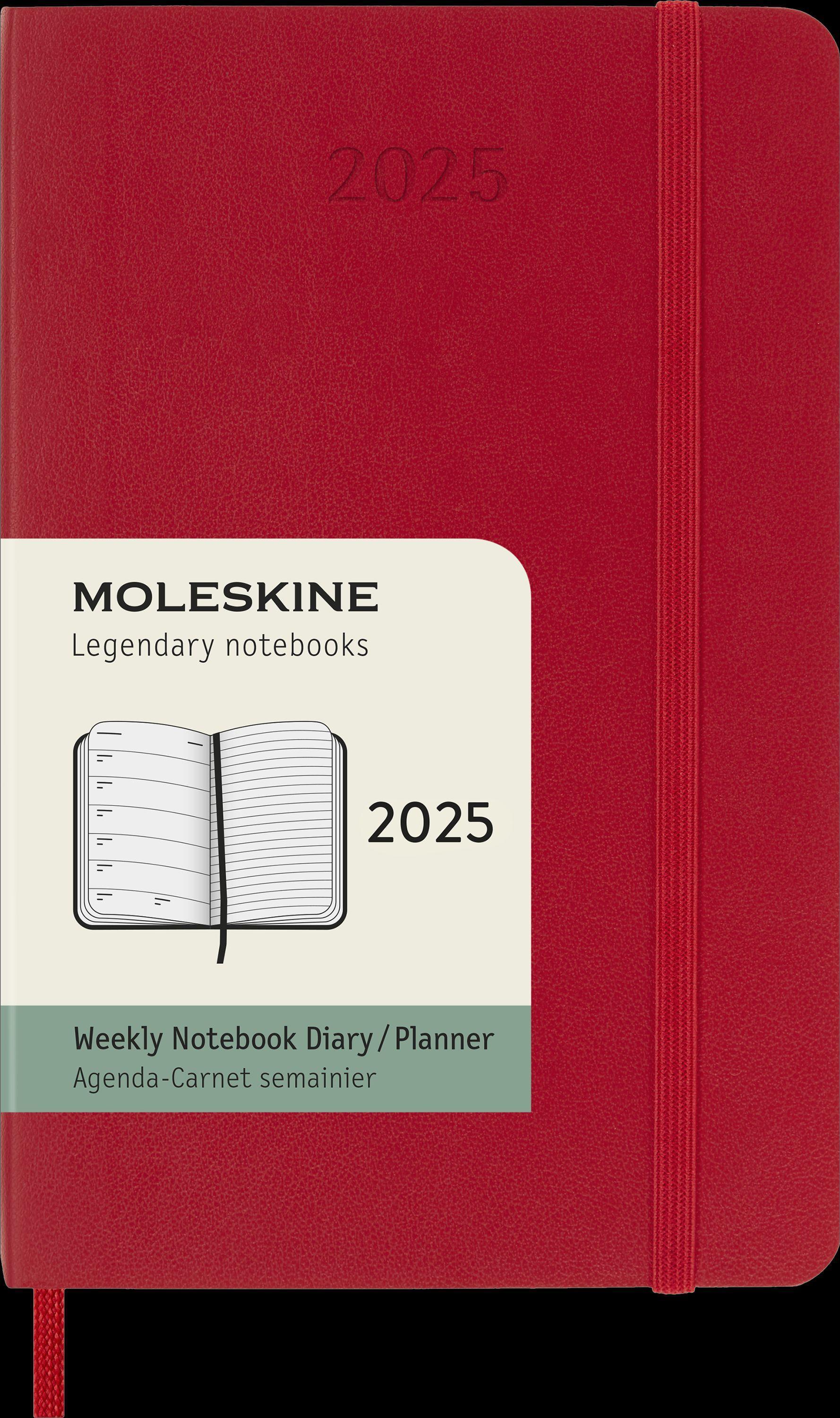 Moleskine 12 Monate Wochen Notizkalender 2025, Pocket/A6