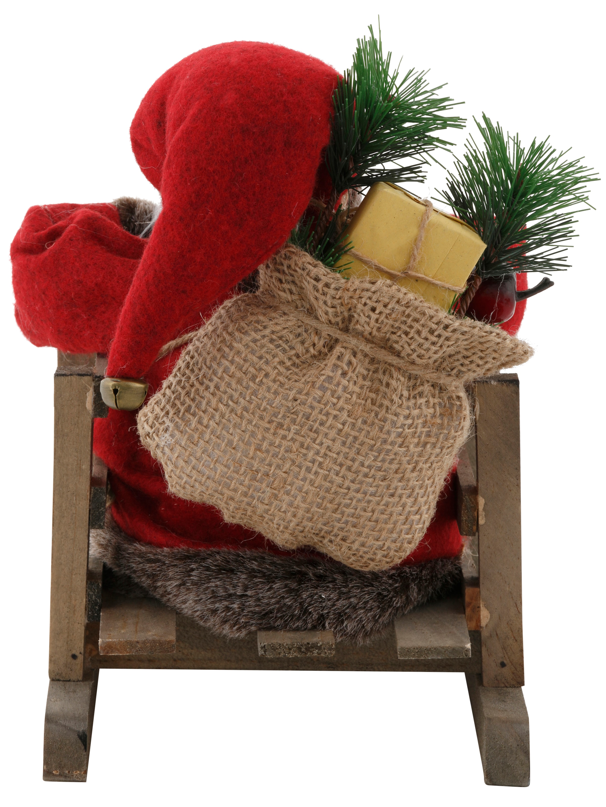 my home Weihnachtsmann »Weihnachtsdeko« auf Schlitten, Höhe ca. 27,5 cm