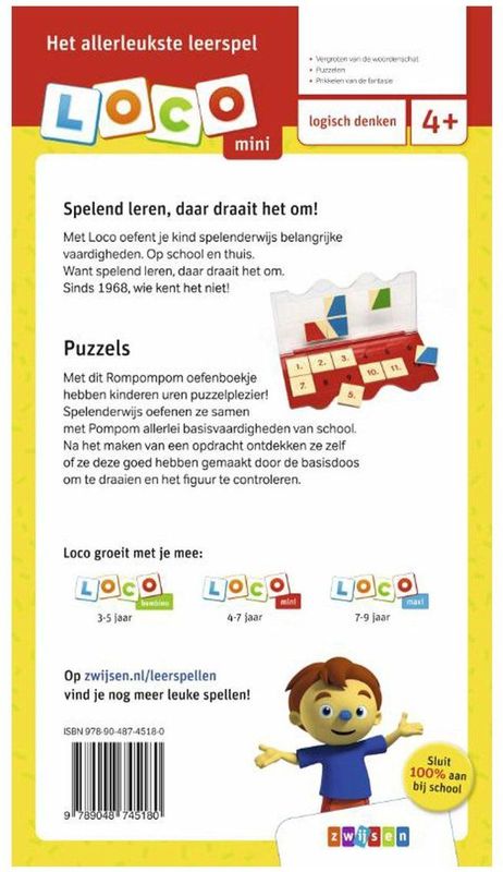 Loco Mini - Rompompom Puzzels - Oefenboekje - Educatief