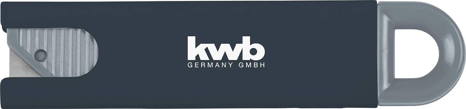 kwb 13000 Mini Sicherheits-Messer imTaschenformat, extra scharf,Cutter mit automatischem Klingen-Rückzug, 4-seitignutzbare Klinge, schwarz, 39 x 29