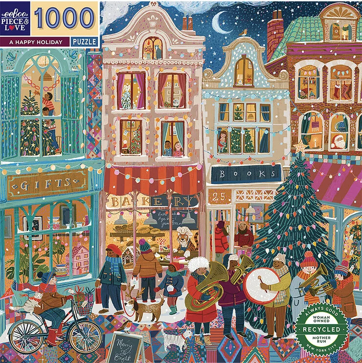 eeBoo eeBoo - Puslespil 1000 brk - A Happy Holiday