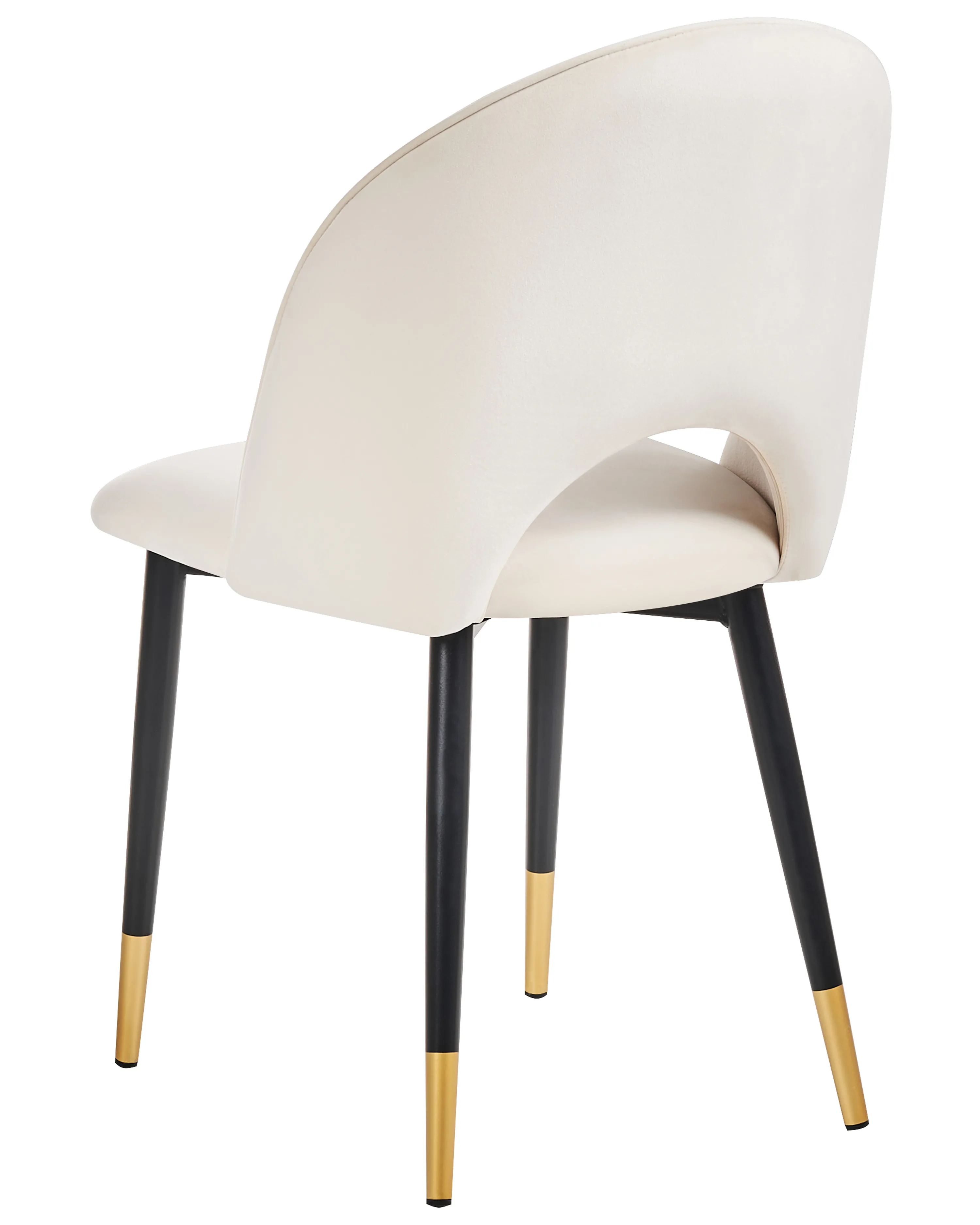 Set van 2 eetkamerstoelen MAGALIA Fluweel Lichtbeige