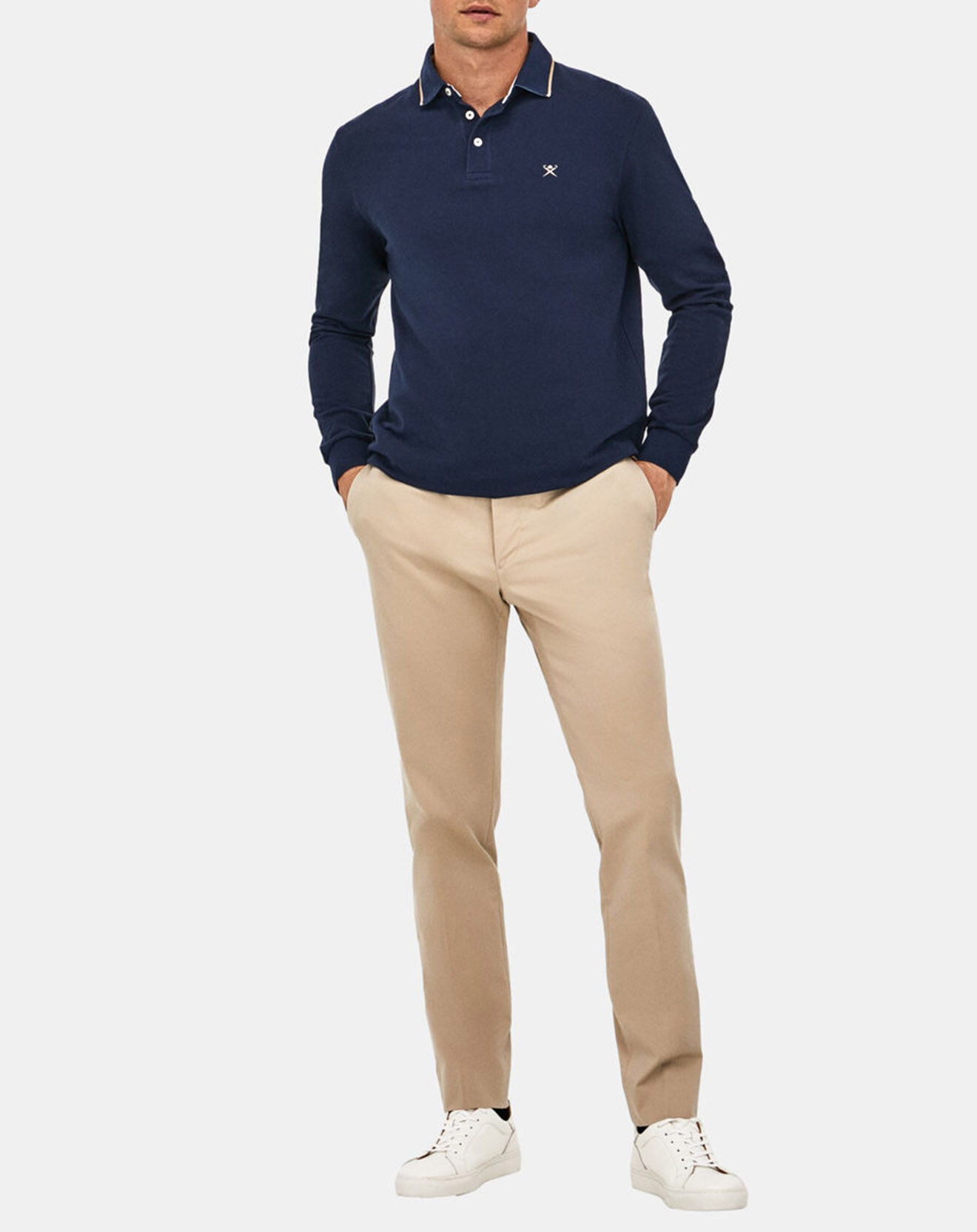 Hackett London Polo piqué Regular Fit bleu