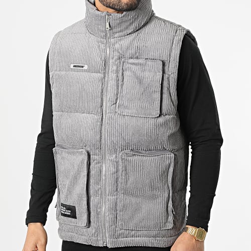 Veste Zippée Sans Manches AN13001 Gris