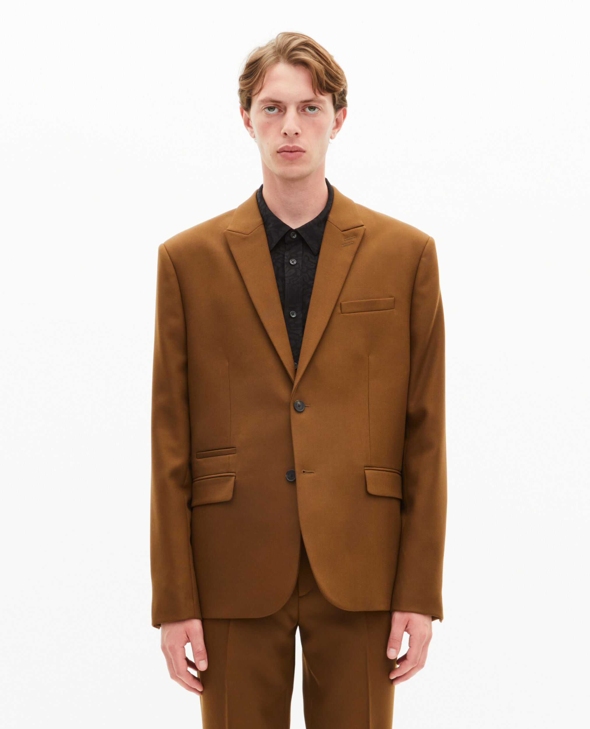 Veste de costume en laine marron