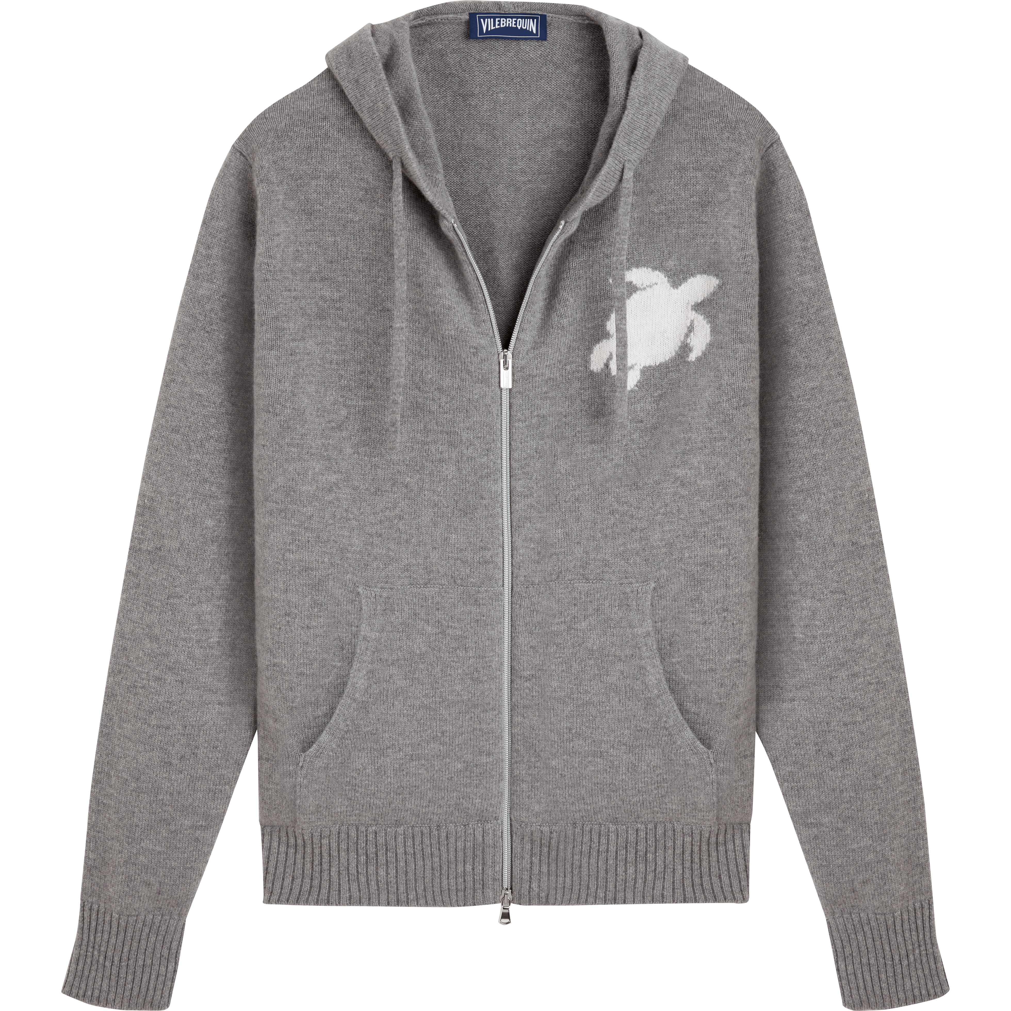 Cardigan en laine et cachemire homme à fermeture zippée