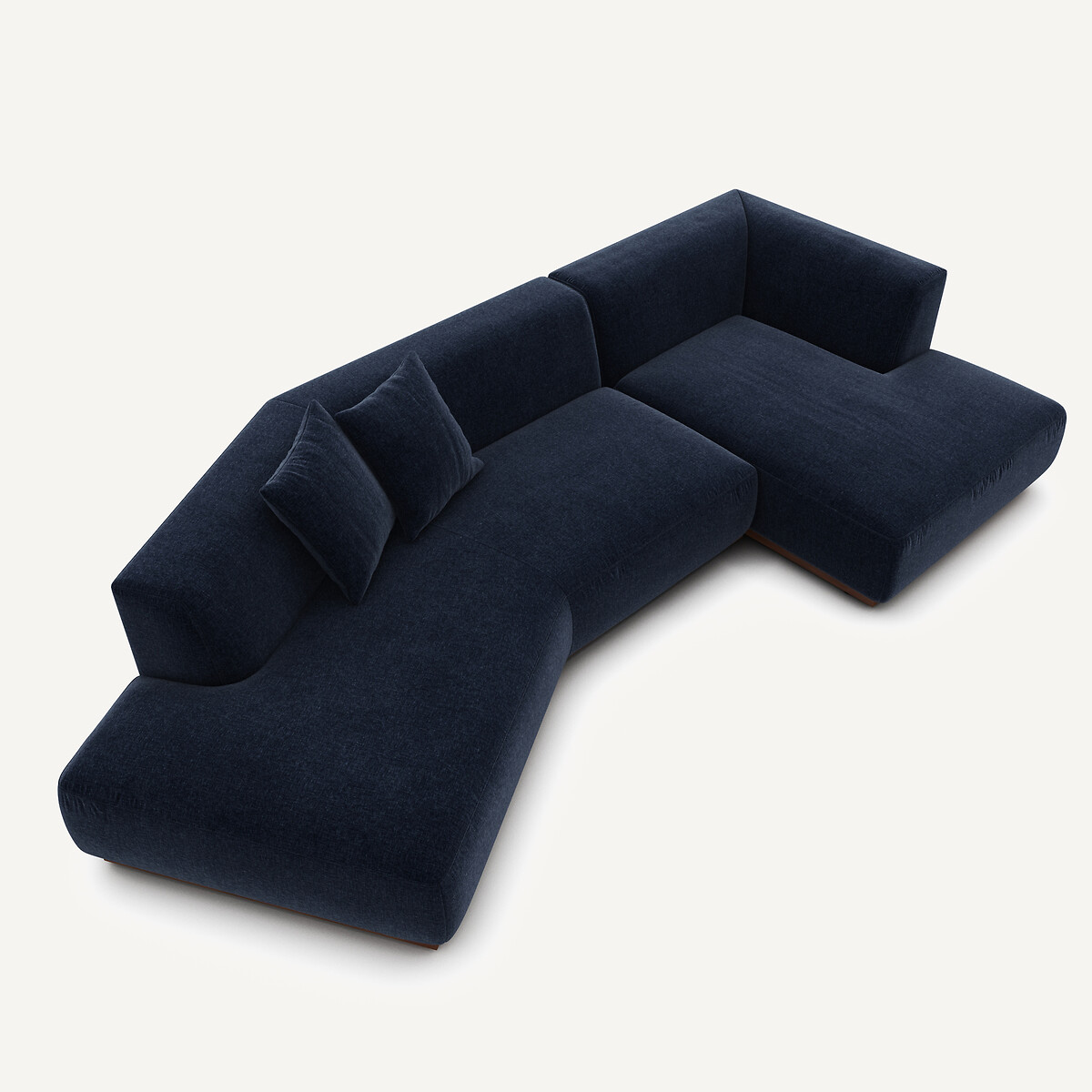 AM.PM<br>Sofá de canto direito em veludo chenille, Jacopo