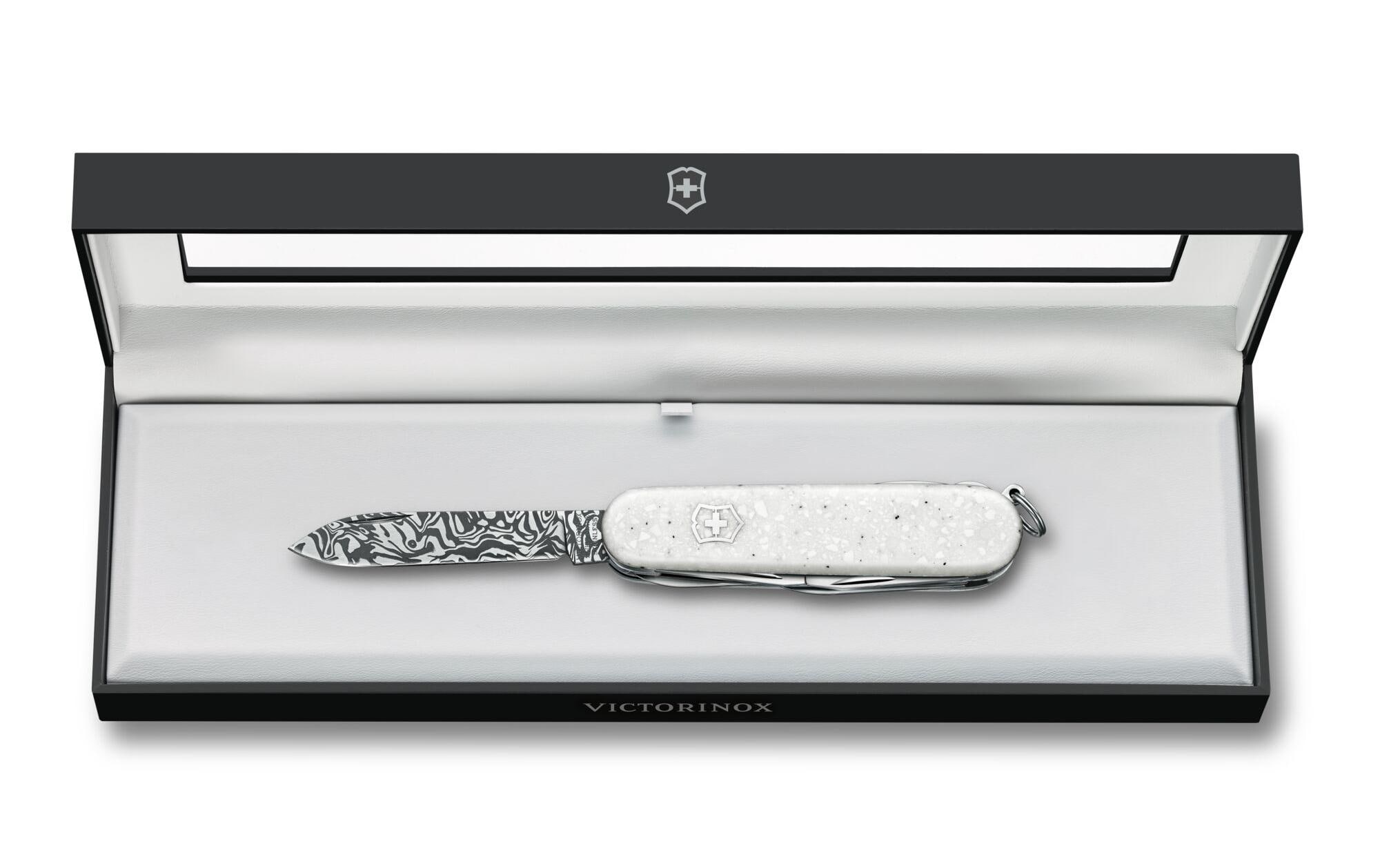 Taschenmesser Special Companion Damast LTD, 91 mm, Weiss<br>Schweizer Sackmesser Damast Limited Edition 2025