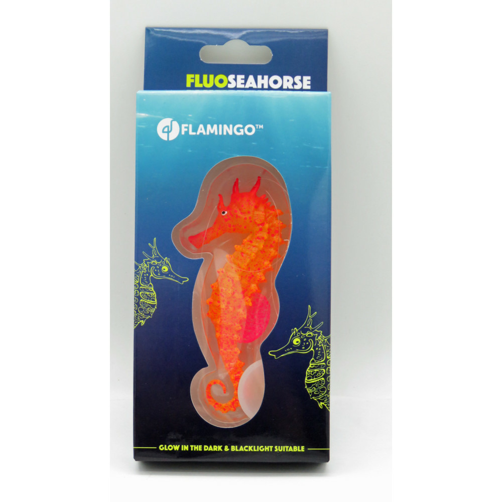 Décoration aquarium fluo hippocampe 4 x 2 x 9 cm.couleur aléatoire.