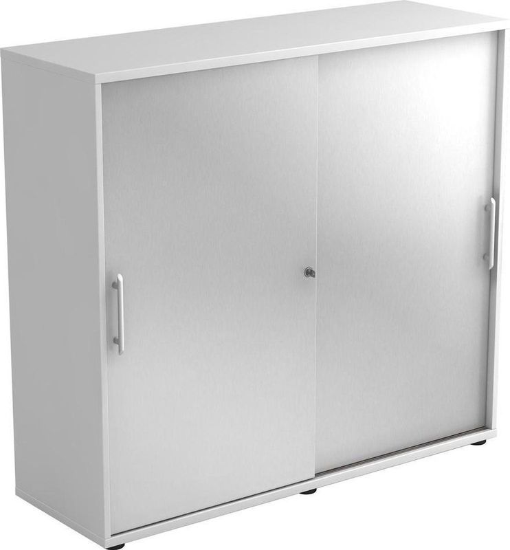 Schuifdeurkast - Wit - Beta 1753S - 120 x 40 x 110 cm