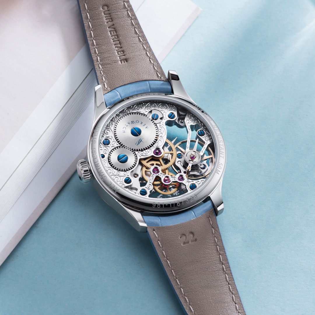 Aerowatch Renaissance Skeleton Lady Blau