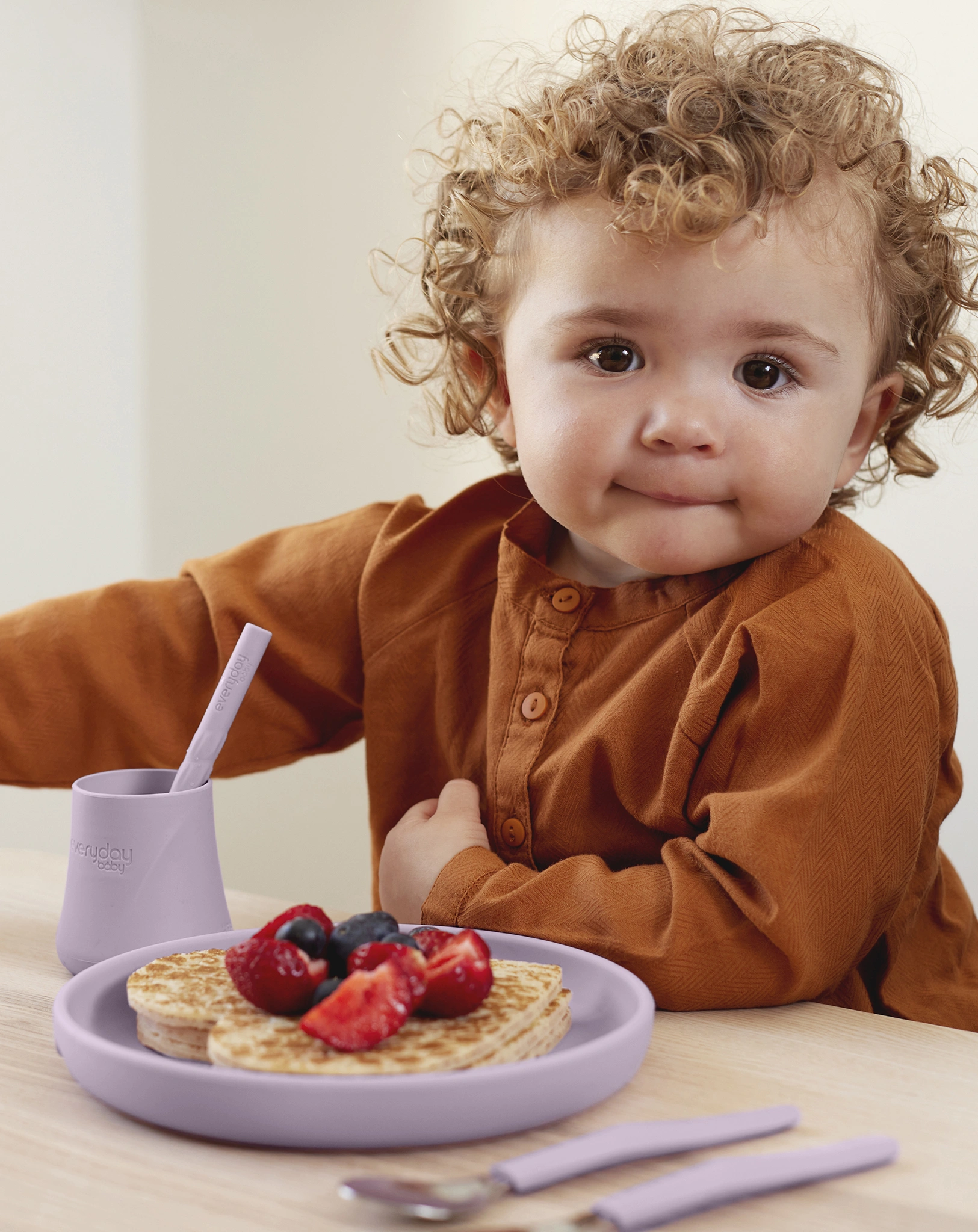 Silikon-Essteller EVERYDAY BABY - EAT & LEARN in lila