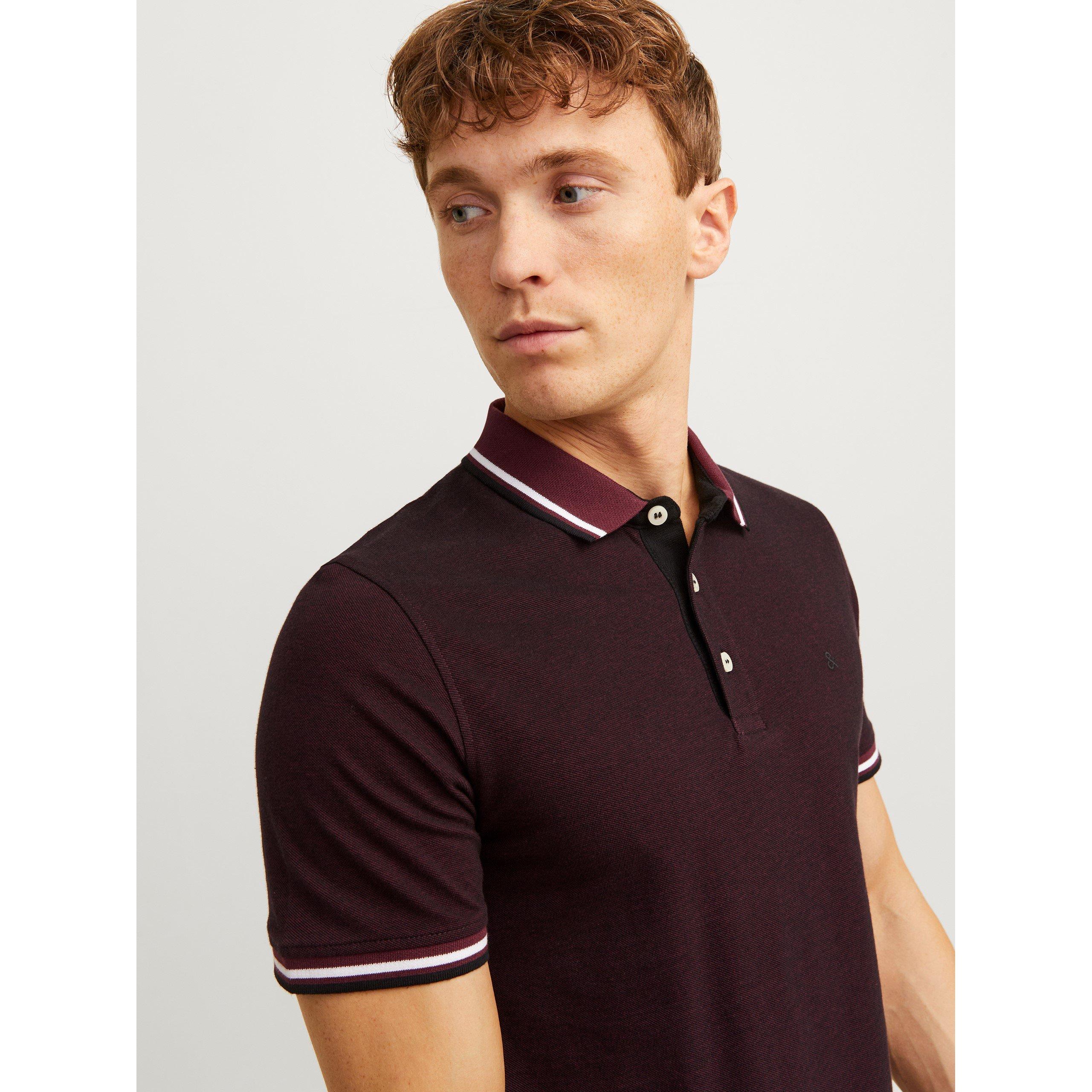 Jack and Jones Paulos Tipped Pique Short Sleeve Polo Shirt