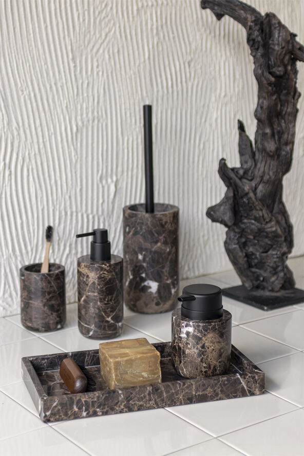 Mette Ditmer MARBLE dispenser, low Brown