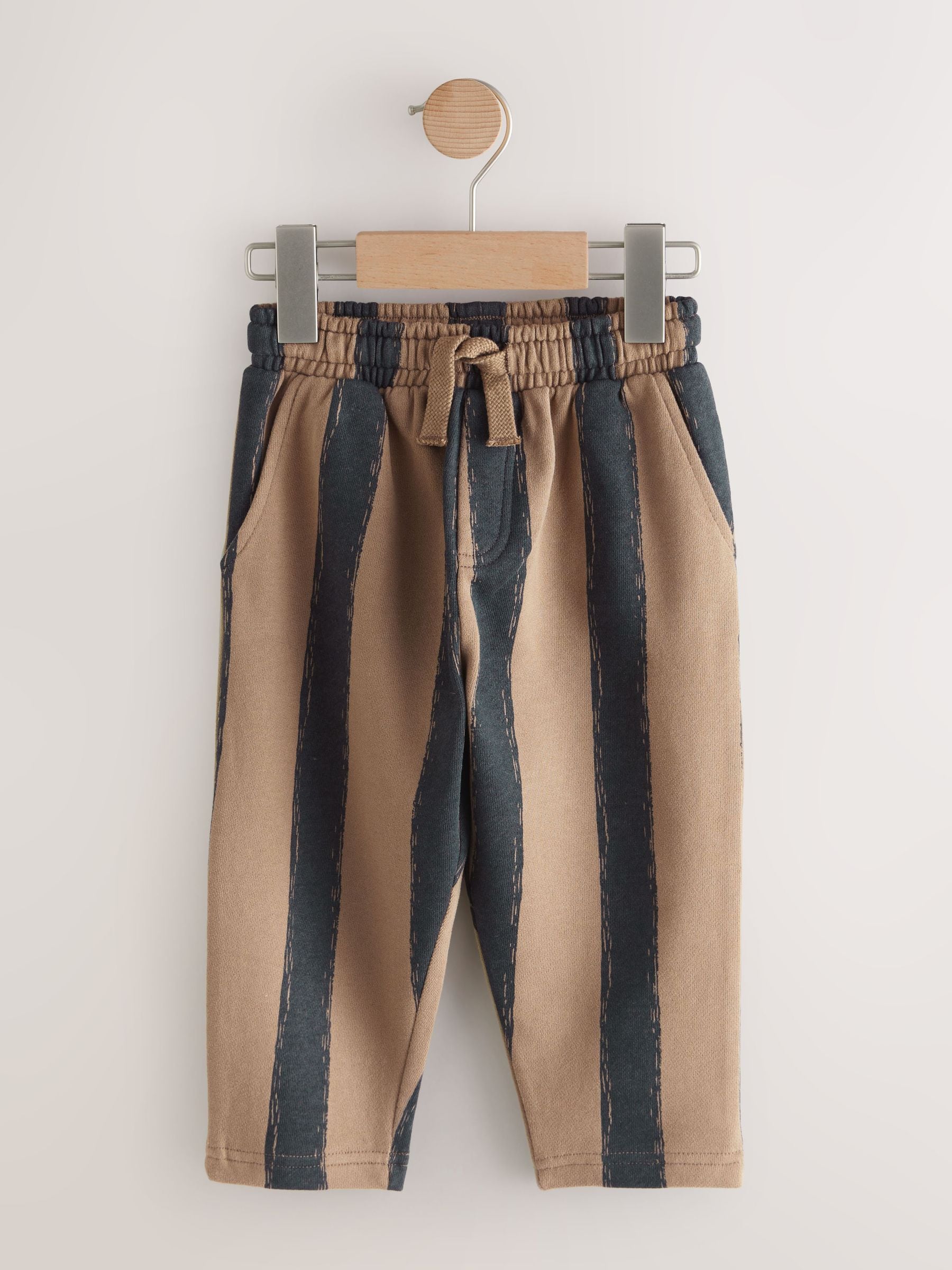 Zwart/bruin - Wide Leg Jersey Joggers (3mths-7yrs)