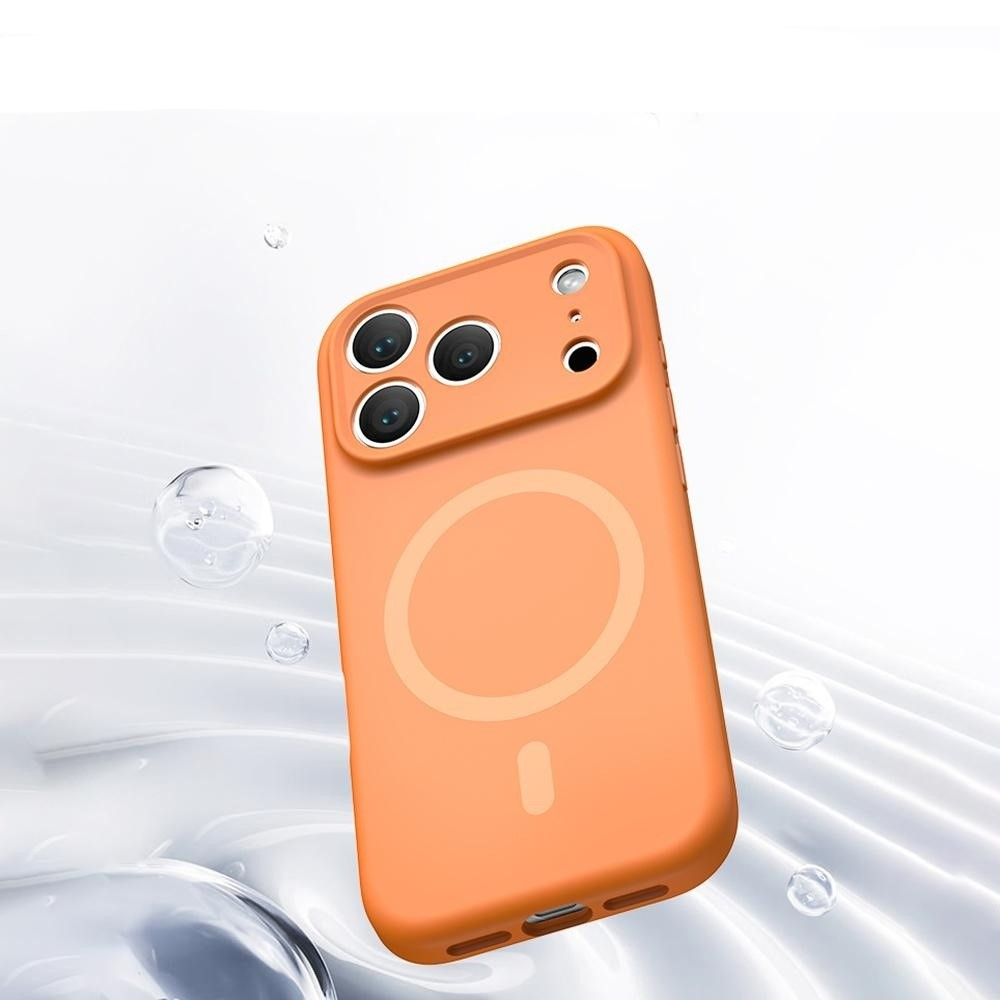 iPhone 17 Pro MagSafe Silikon Case Hülle mit Kameraschutz - Gelb