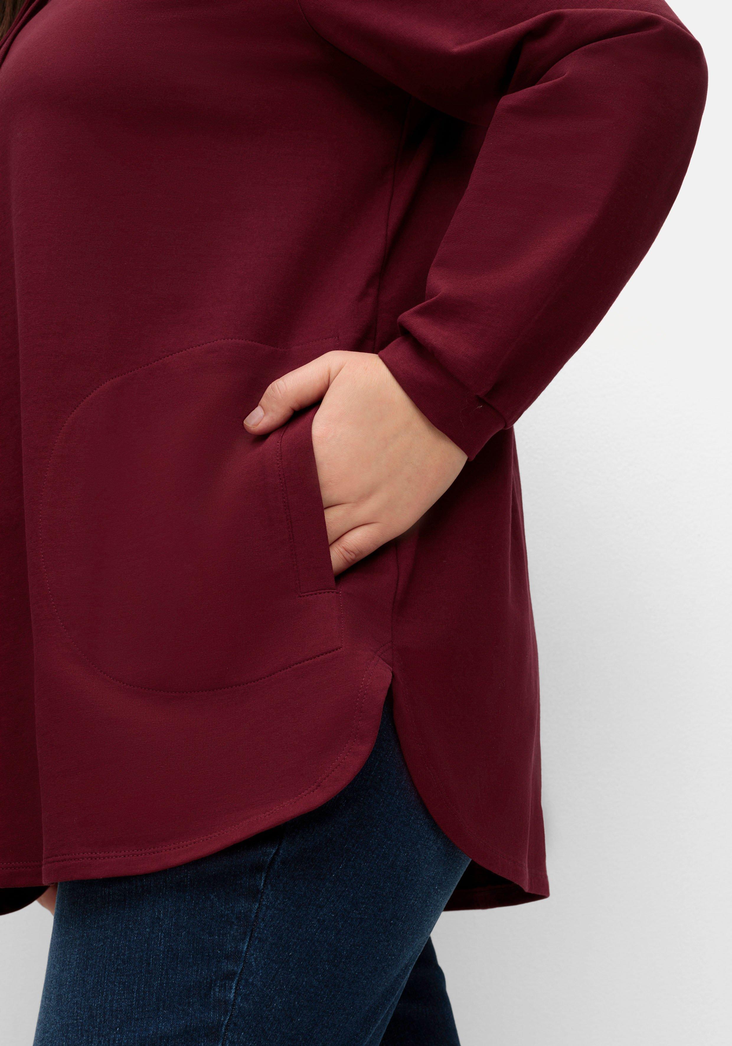 Sweatshirt mit hohem Kragen und Tunnelzug