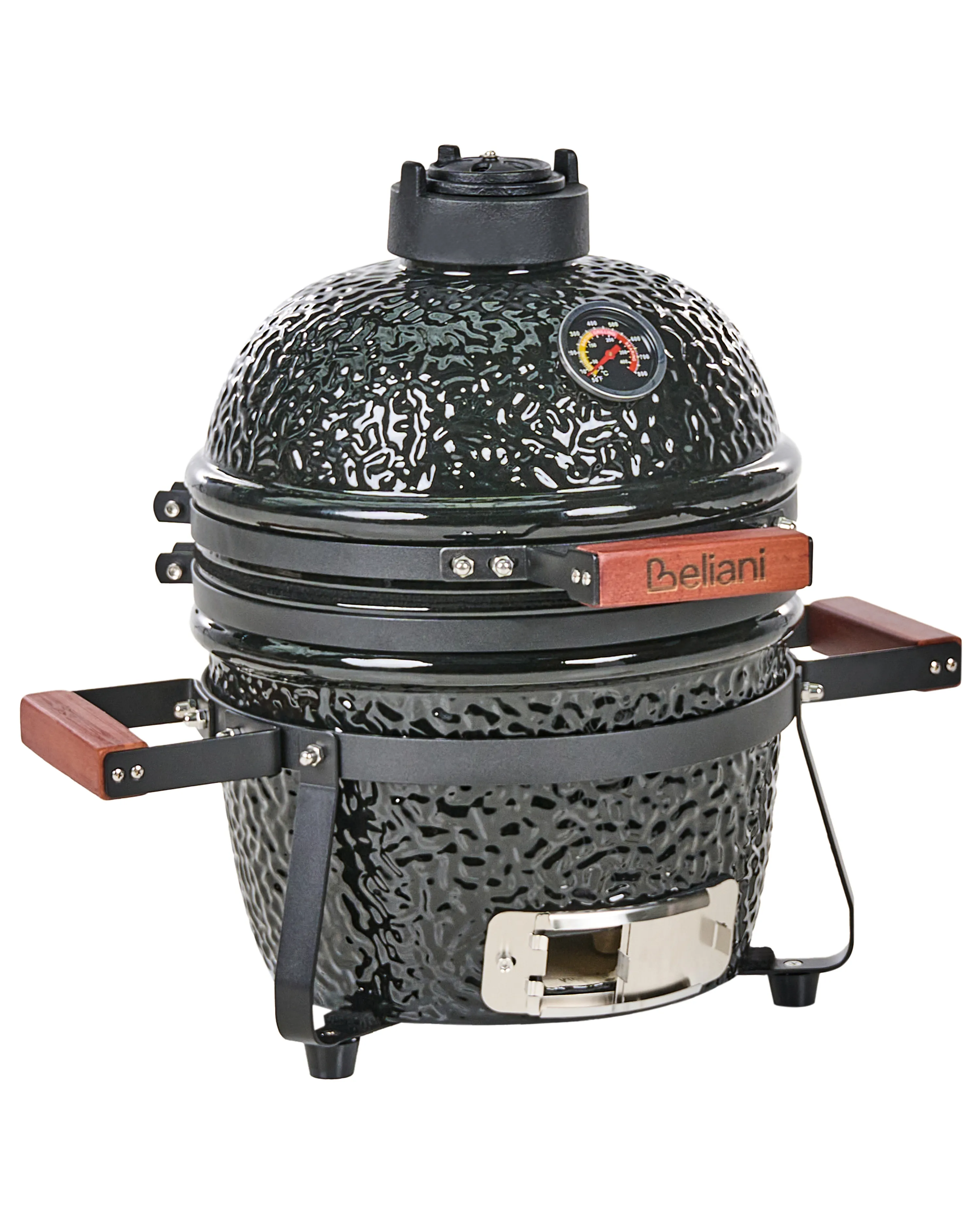 Mini houtskoolgrill KAMADO Keramiek Zwart