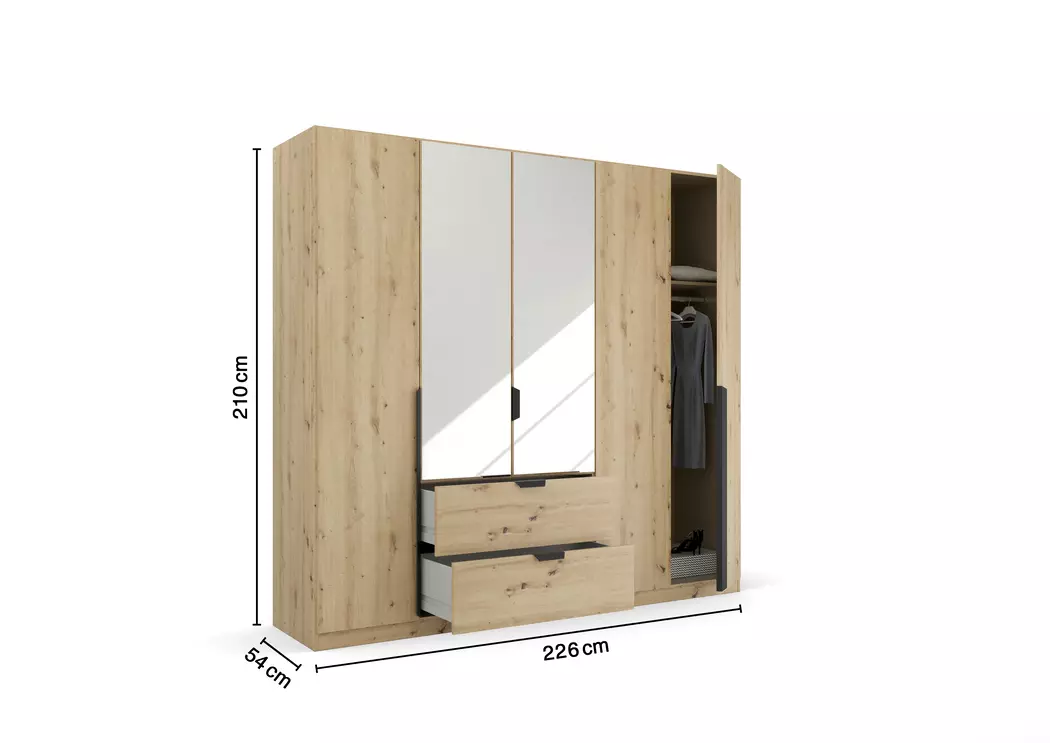 Kleiderschrank Ragona-Spin 226 x 210 cm