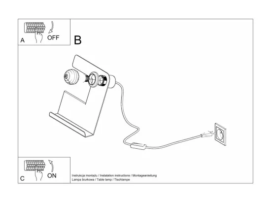 Lampe de table Inclina blanc