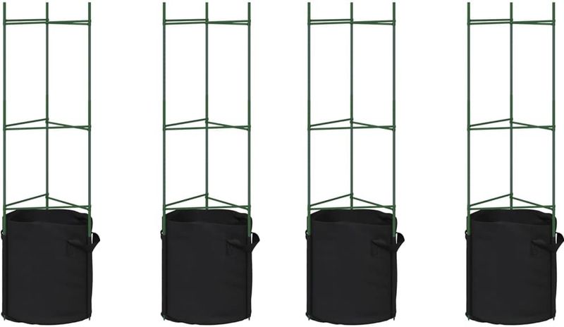 vidaXL - Tomatenkooien - Staal en Polypropeen - 4 Stuks - 116 cm
