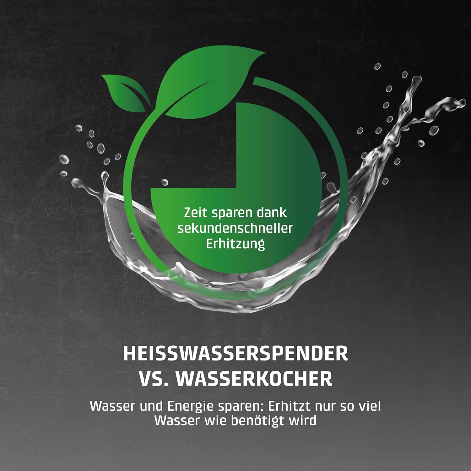 CASO HW 1660 - Turbo Heisswasserspender, heißes Wasser in wenigen Sekunden (40-100°C), 2600 Watt, extra großer 4 Liter Wassertank, Direktwahltaste für Babynahrung (37°C), energiesparend