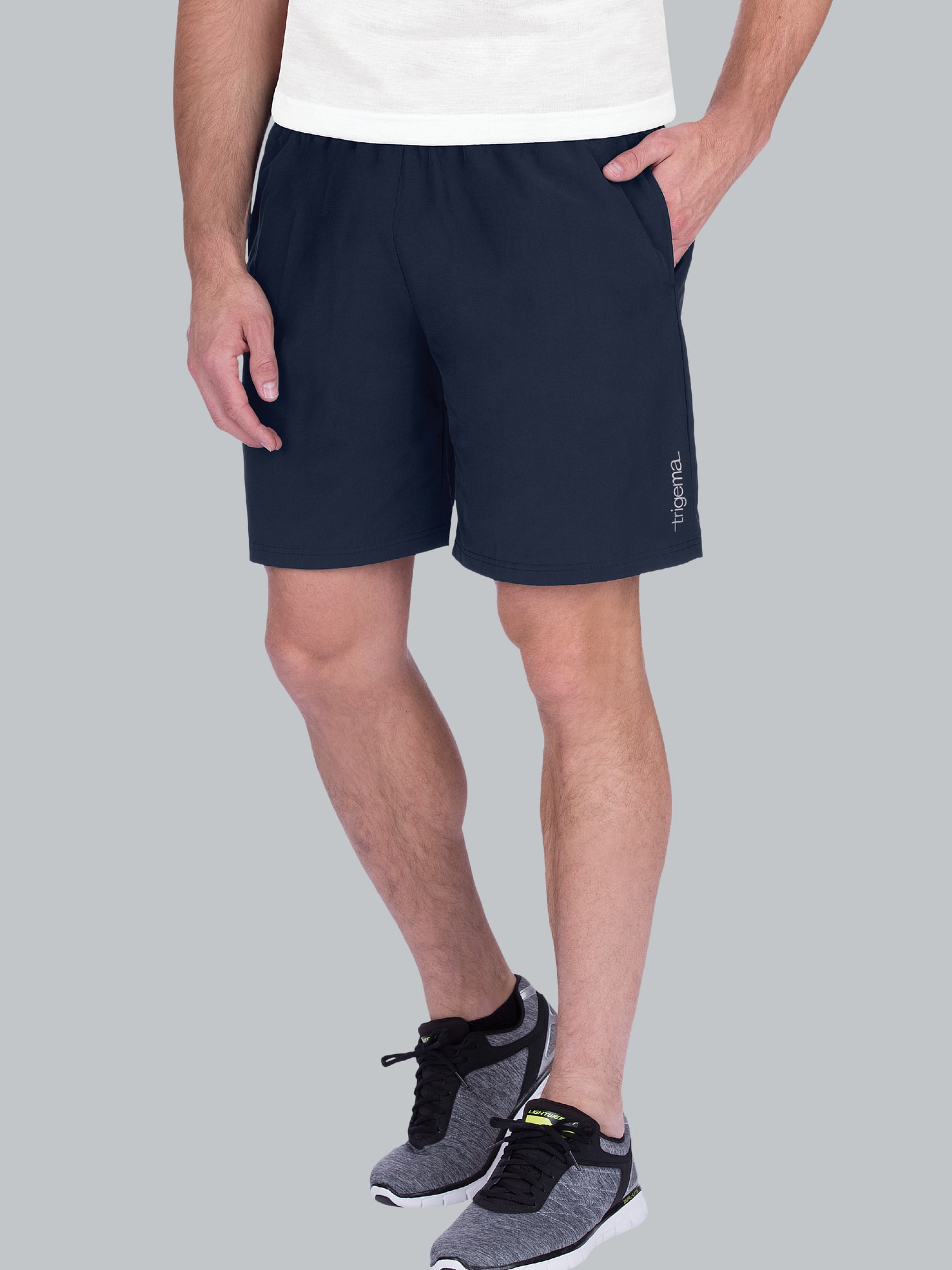 Sport-Shorts mit Innenslip aus Netz Navy