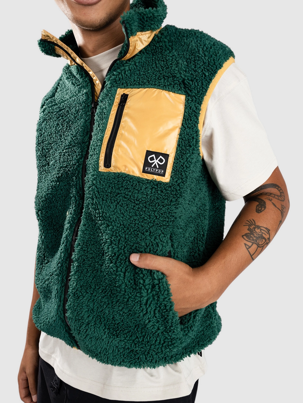 Polypop Sherpa Vest green