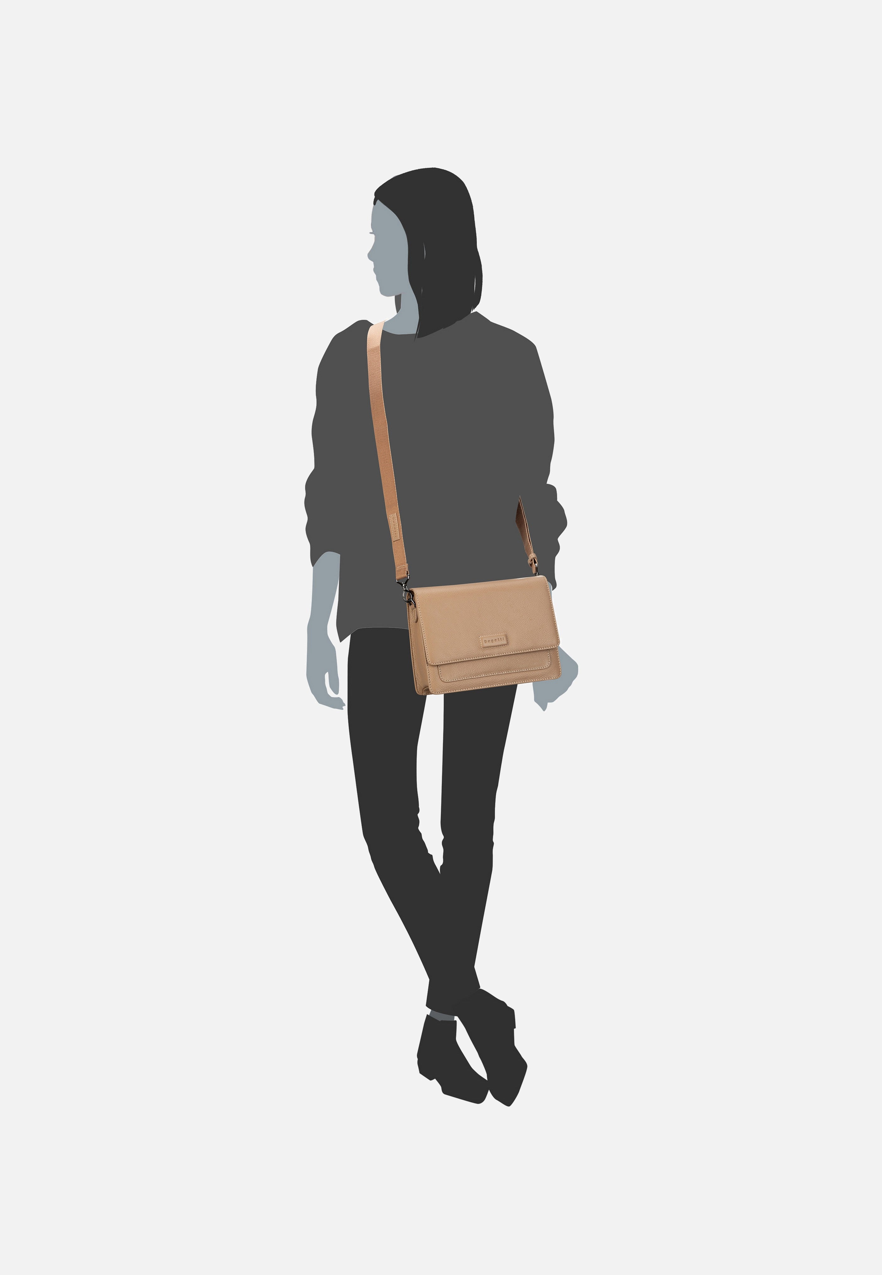 Elsa Cross Medium Sand - Crossbody Bag