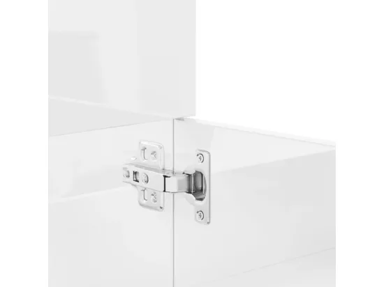 Ensemble de meubles de salle de bain 3 pcs blanc brillant