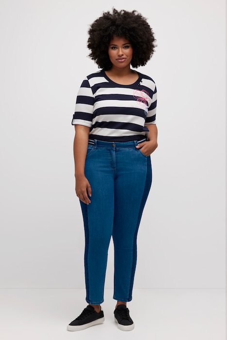 Jeans Sammy, Slim, Denimmix, Langsnaht, Elastikbund