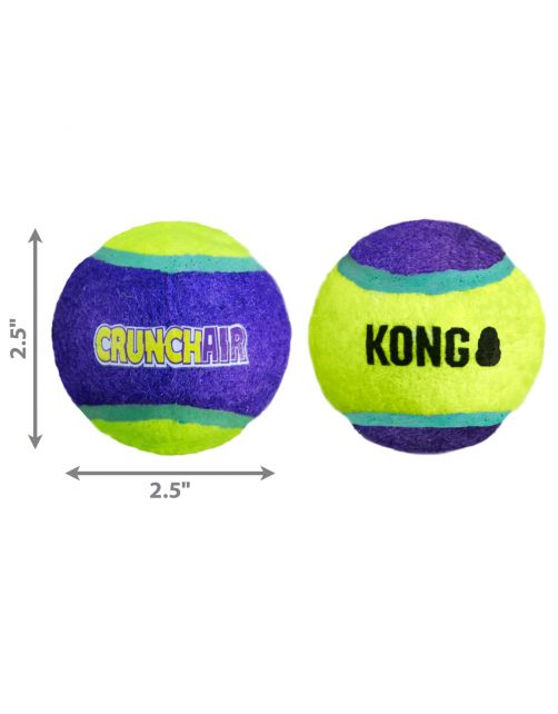 Kong Crunchair Balls - Hondenspeelgoed - Ø6.5 cm Geel Paars Medium