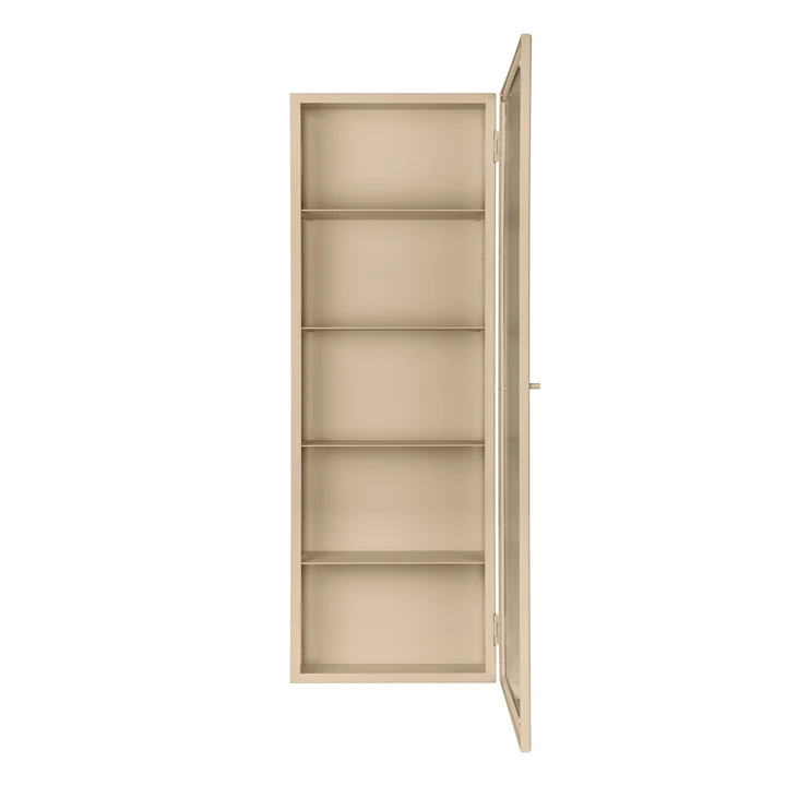 Ferm Living - Haze Wandschrank, 35 x 100 cm, Glas / kaschmir