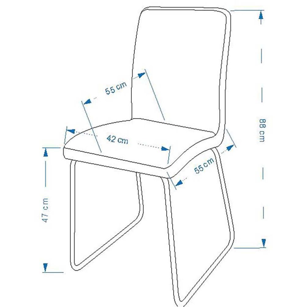 Chaise en acier imitation bois et gris mace (lot de 2)