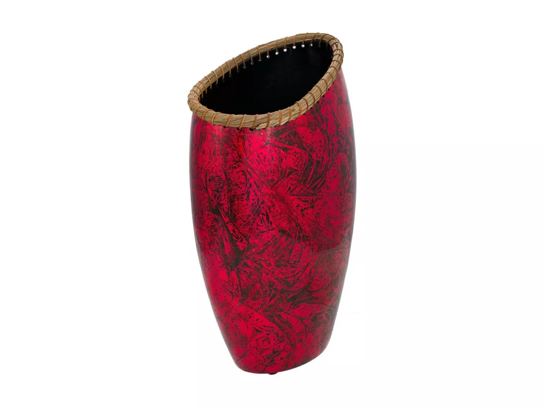 Vase en céramique rouge 28x17,5x48h