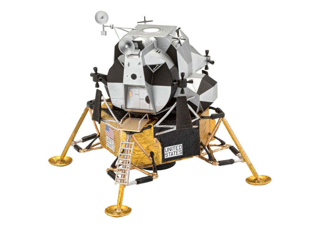 Geschenkset Apollo 11 Lunar Module Eagle, Revell Modellbausatz mit Basiszubehör