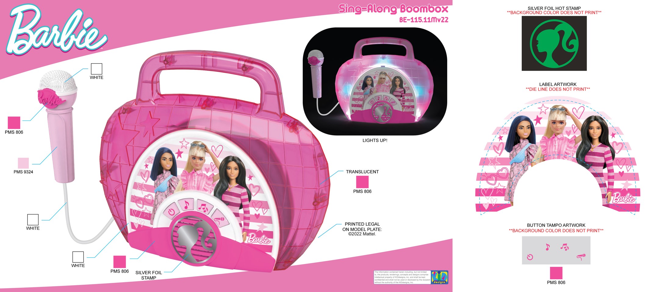 Barbie - Syng-med boombox med mikrofon